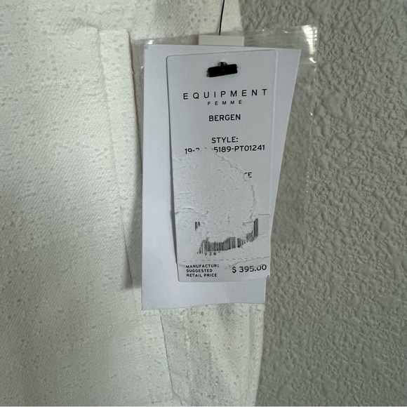 New Equipment Bergen Cropped Ankle Pant NWT Nature White Business Casual Women 6 - Picture 7 of 12